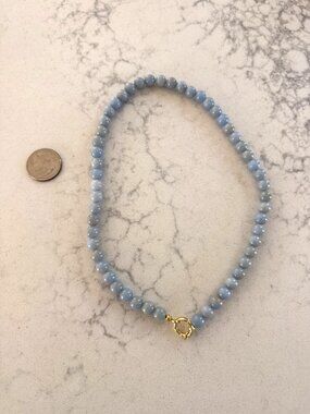 Charm Lane Collection Angelite Buoy Bubble Strand Necklace